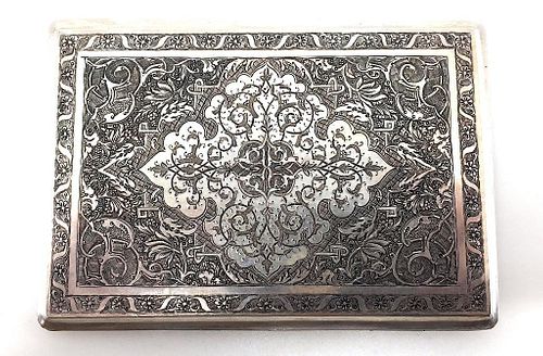 Persian Silver Cigarette Case