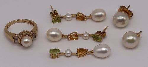 JEWELRY. Assorted Gold and Silver Pearl Jewelry.