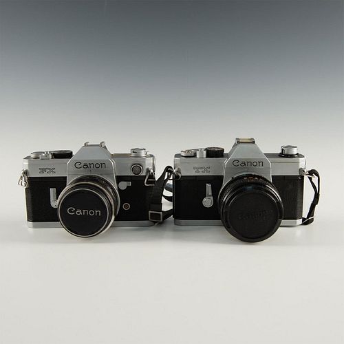 PAIR OF VINTAGE CANON FX & TX SLR CAMERA'S
