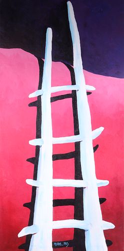 Michael Ives "Midnight Ladder" Acrylic on Canvas