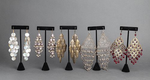 Chandelier Earring Group, 5 Pairs