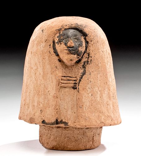 Egyptian Terracotta Canopic Jar Lid of Imsety TL Tested