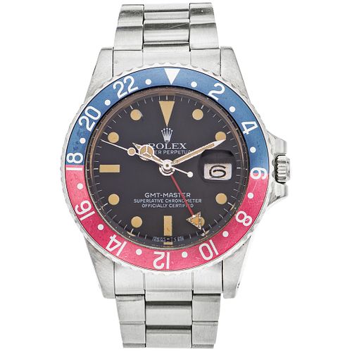 ROLEX OYSTER PERPETUAL GMT-MASTER. STEEL. REF. 1675, CA. 1978 - 1979