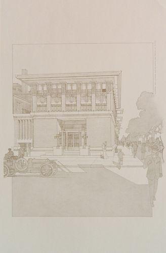 after Frank Lloyd Wright lithograph