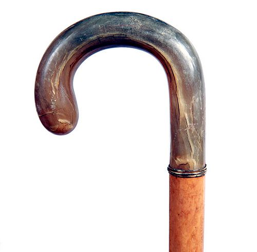 Horn and Malacca Crook Cane