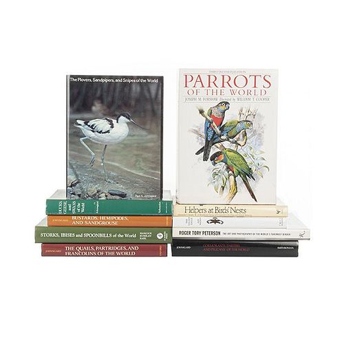 Books on Birds of the World. Conmorants, Darters, and Pelicans of the World / The Plovers, Sandpiers and Snipes of the World... Pieces: 10