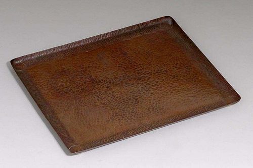 Fred Brosi Hammered Copper Tray c1912