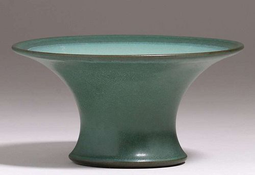 Marblehead Pottery Matte Green Flared Vase