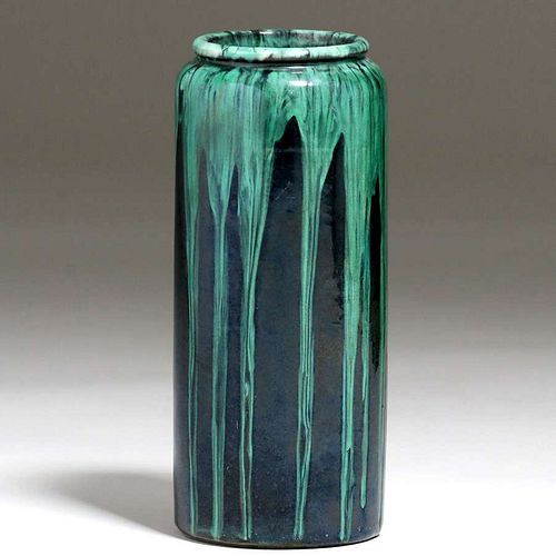 Peters & Reed Green Drip Vase c1920