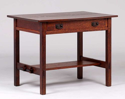 L&JG Stickley One-Drawer Library Table c1908-1912