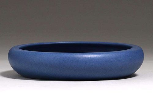 California Faience Matte Blue Bowl c1914-1920