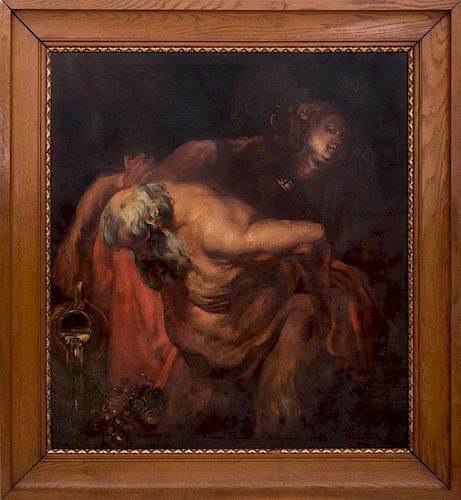 After Anthony van Dyck (1599-1641) Drunken Silenus, Oil on canvas,