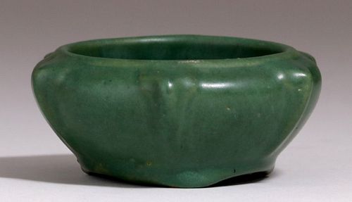 Owens Pottery Matte Green Bowl c1910