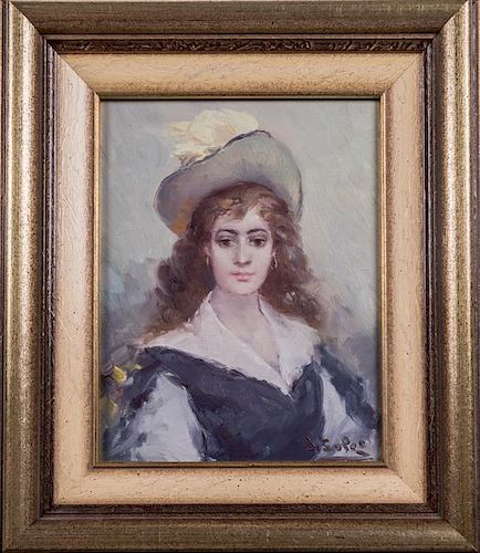José Soler (b. 1951) Portrait of a Lady, Oil on canvas,