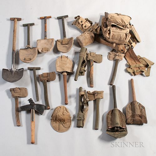 Group of WWII-era Entrenching Tools and Gear