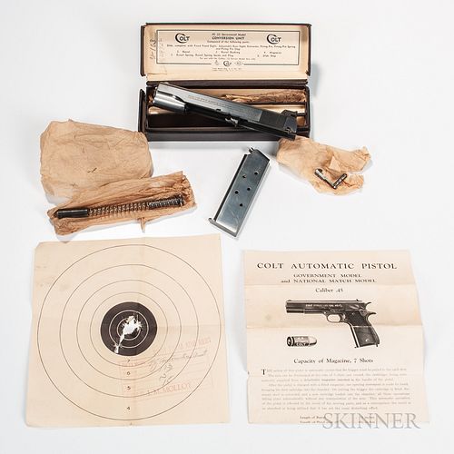Rare Colt .45-.22 Government Model Conversion Unit with Original Box, Instructions, and Test Target