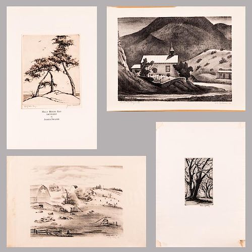 A Group of Four Prints by Various Artists, 19th/20th Century,