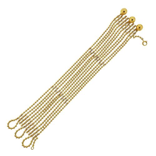 Cartier Draperie de Decolette 18k Gold 10 Strand Bracelet 