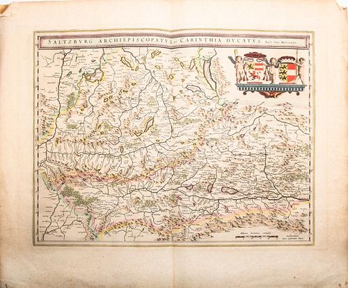 Mercator, Gerhard (1512-1594). Saltzbvrg Archiepiscopatvs, et Carinthia Dvcatvs, 1663,