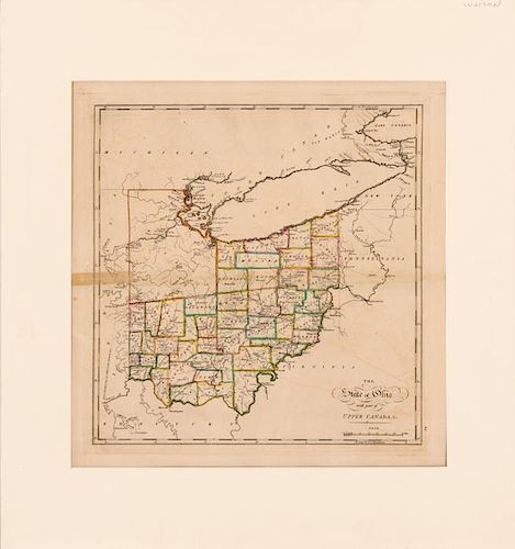 Carey, Mathew (1760-1839). The State of Ohio with Part of Upper Canada, &c., ca. 1818,