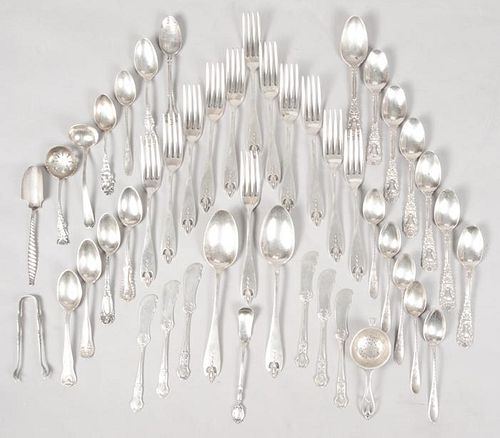 A Miscellaneous Collection of Sterling Silver Flatware, 20th Century.