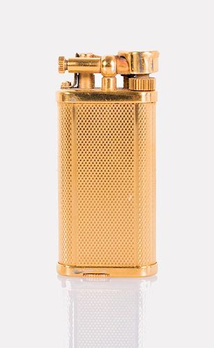A Vintage Dunhill Gold Plated Lighter, 20th Century,