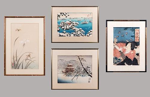A Collection of Japanese Woodcuts by Various Artists, 19th/20th Century,
