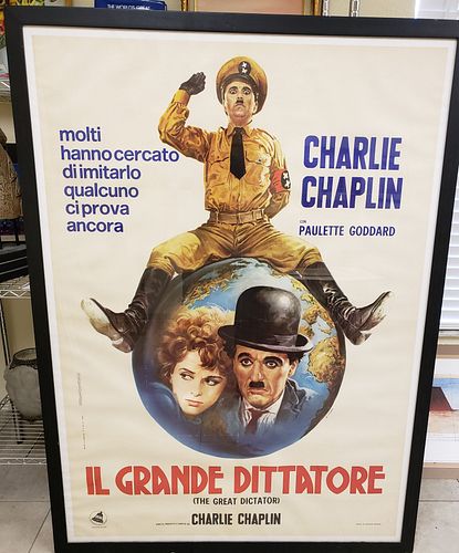 CHARLIE CHAPLIN 1960 ITALIAN POSTER