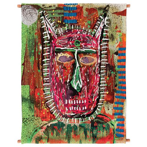 LUIS GUILLERMO GONZÁLEZ, Nahual nocturno, Unsigned, Goblin woven on loom, 57.8 x 42.7" (147 x 108.5 cm), Certificate