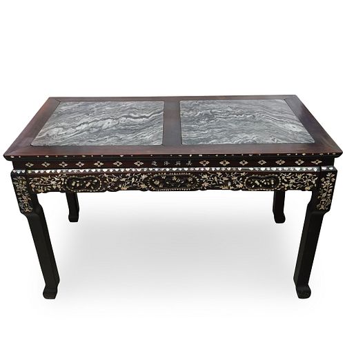 Mother of Pearl Inlaid Side Table