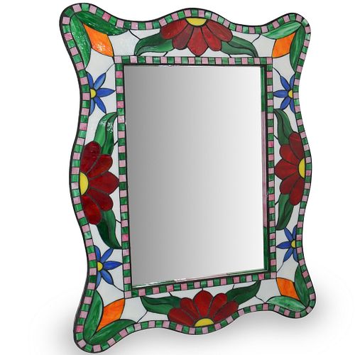 Hand Crafted Stained Glass Mosaic Mirror