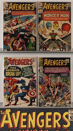 4PC Marvel Comics Avengers #7-#12 Group