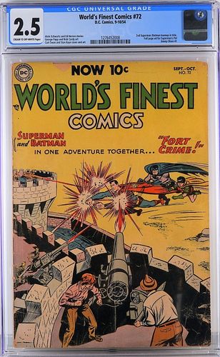 DC Comics World's Finest Comics #72 CGC 2.5