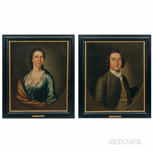 Attributed to John Greenwood (Massachusetts, 1727-1792), Portraits of Mr. and Mrs. William (1722-1804) and Abigail Bromfield Phillips (