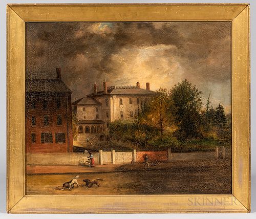 George Loring Brown (Massachusetts/New Hampshire, 1814-1889)      Portrait of The Faneuil-Phillips House, Boston