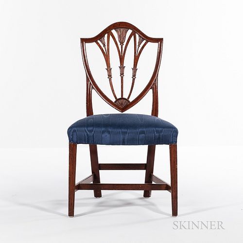 Federal Carved Mahogany Shield-back Side Chair