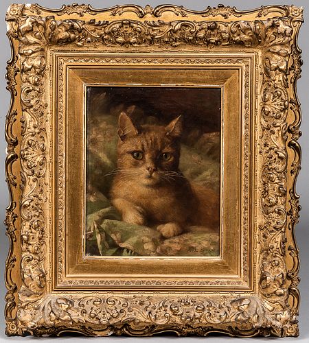 Emma Levinia Swan (Rhode Island/Germany, 1853-1927)      Portrait of a Yellow Cat