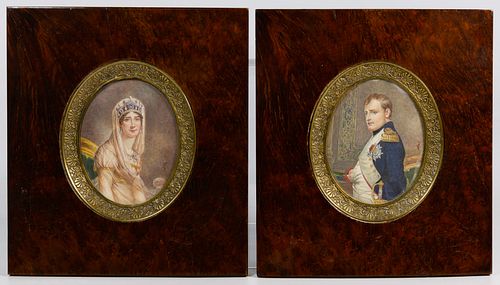 Napoleon and Josephine Miniature Portraits