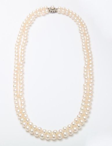 DOUBLE STAND CULTURED PEARL NECKLACE