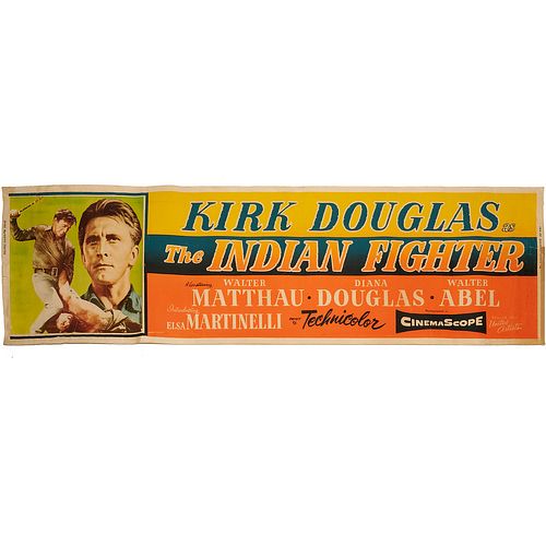 Kirk Douglas "Indian Fighter" banner movie poster