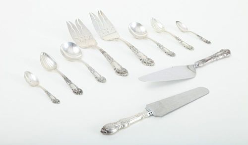 REED AND BARTON SILVER 100-PIECE FLATWARE SERVICE IN THE FRENCH RENAISSANCE" PATTERN"