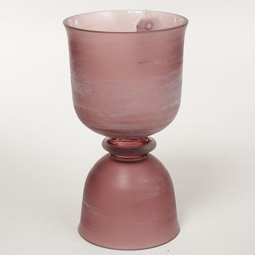 Cenedese Murano Scavo glass urn vase