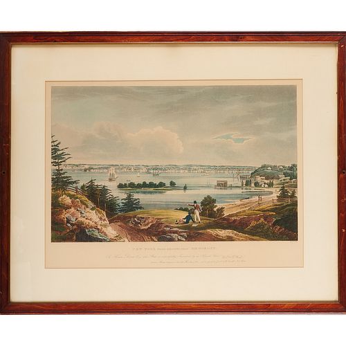 New York from Heights Near Brooklyn, engraving