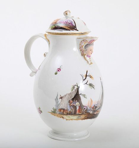 ANSBACH PORCELAIN COFFEE POT AND COVER