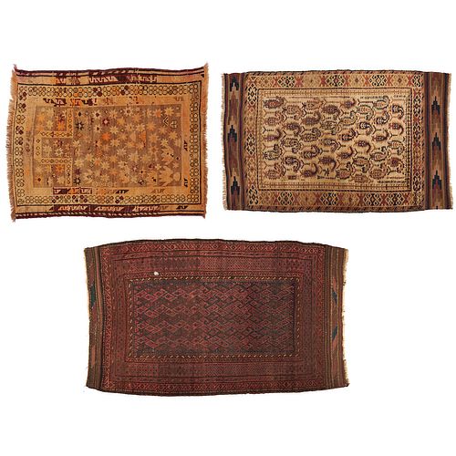 (3) Old Caucasian and Tribal rugs