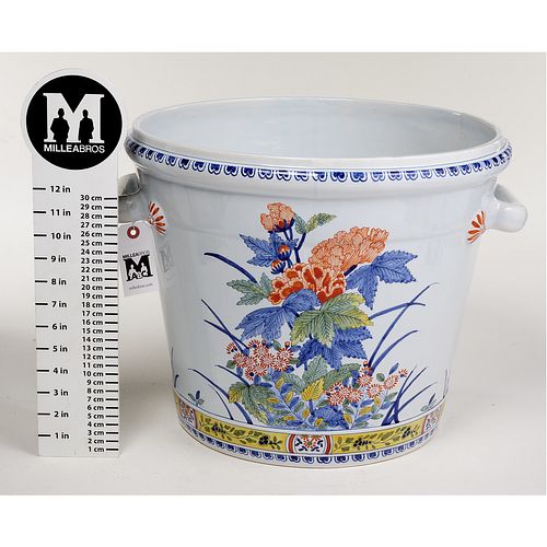 French faience jardiniere for Tiffany & Co.
