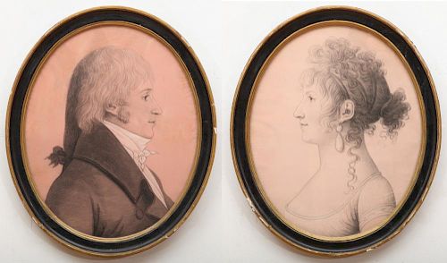 FRENCH SCHOOL: PAIR OF PORTRAITS
