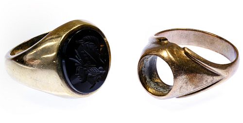 14k Gold and Onyx Ring and Setting