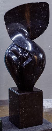Fritz Olsen (American, 20th Century) 'Double Take' Marble Sculpture