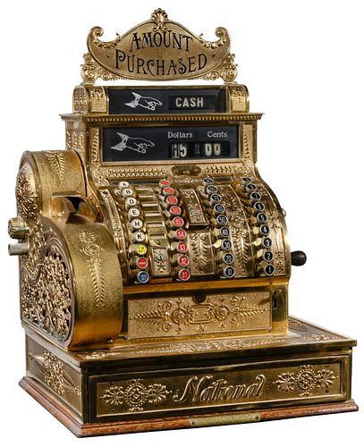 National Brass Cash Register #442